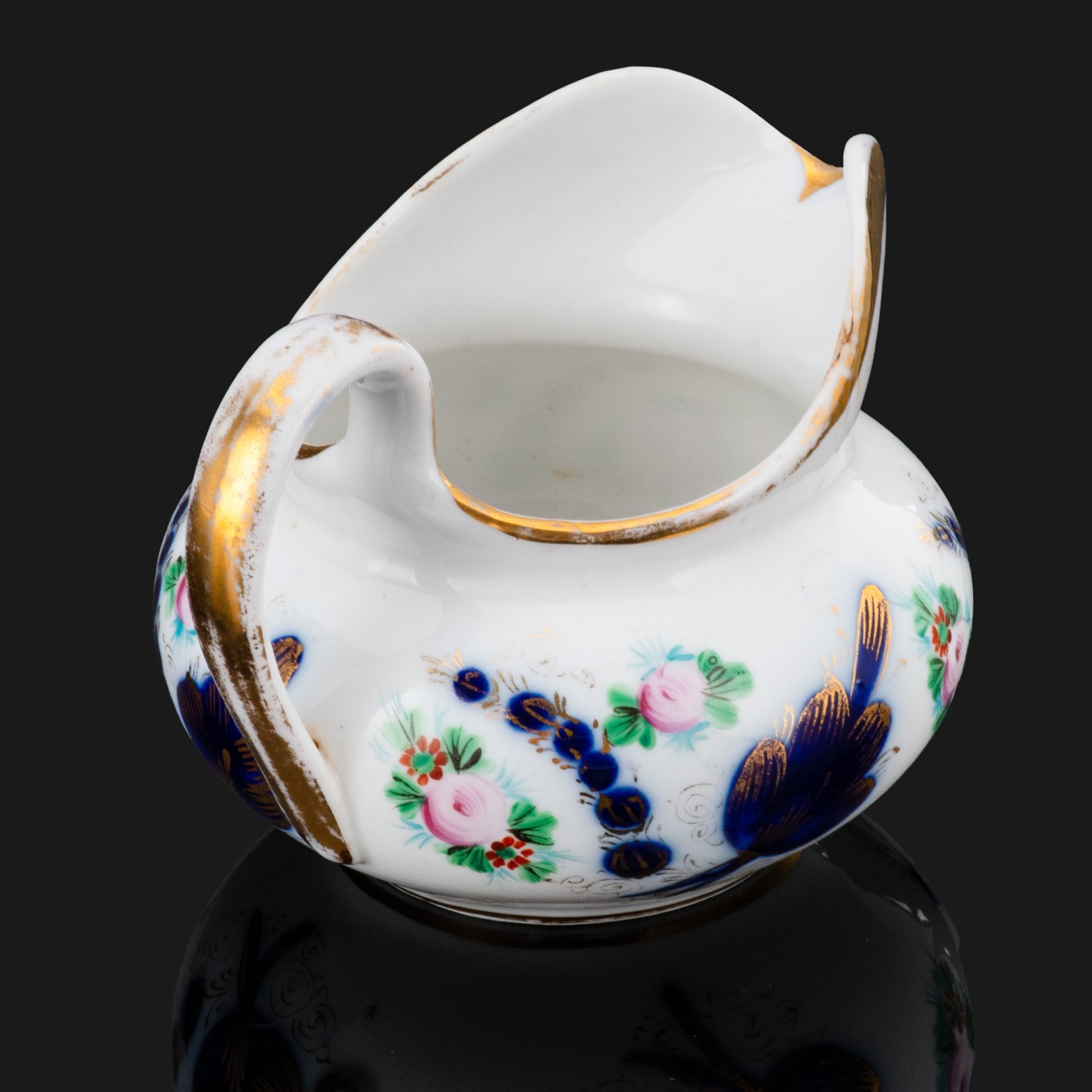 Молочник с цветочным декором, Фабрика Я.Г. Храпунова-Нового