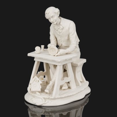 Скульптурная композиция "Часовщик за работой", мануфактура Simeo (Capodimonte)