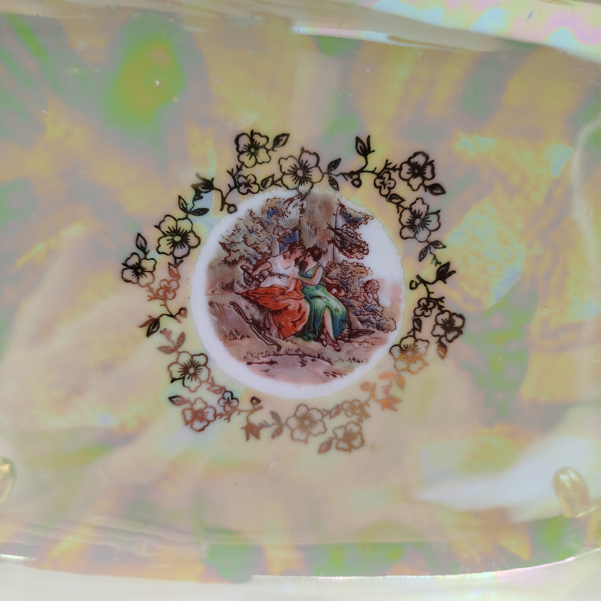 Набор из двух сервировочных блюд "Мадонна", фарфор, деколь, люстр, золочение, Spezial Eisenberg Porzellan (SEP), ГДР, 1970-1990 гг.