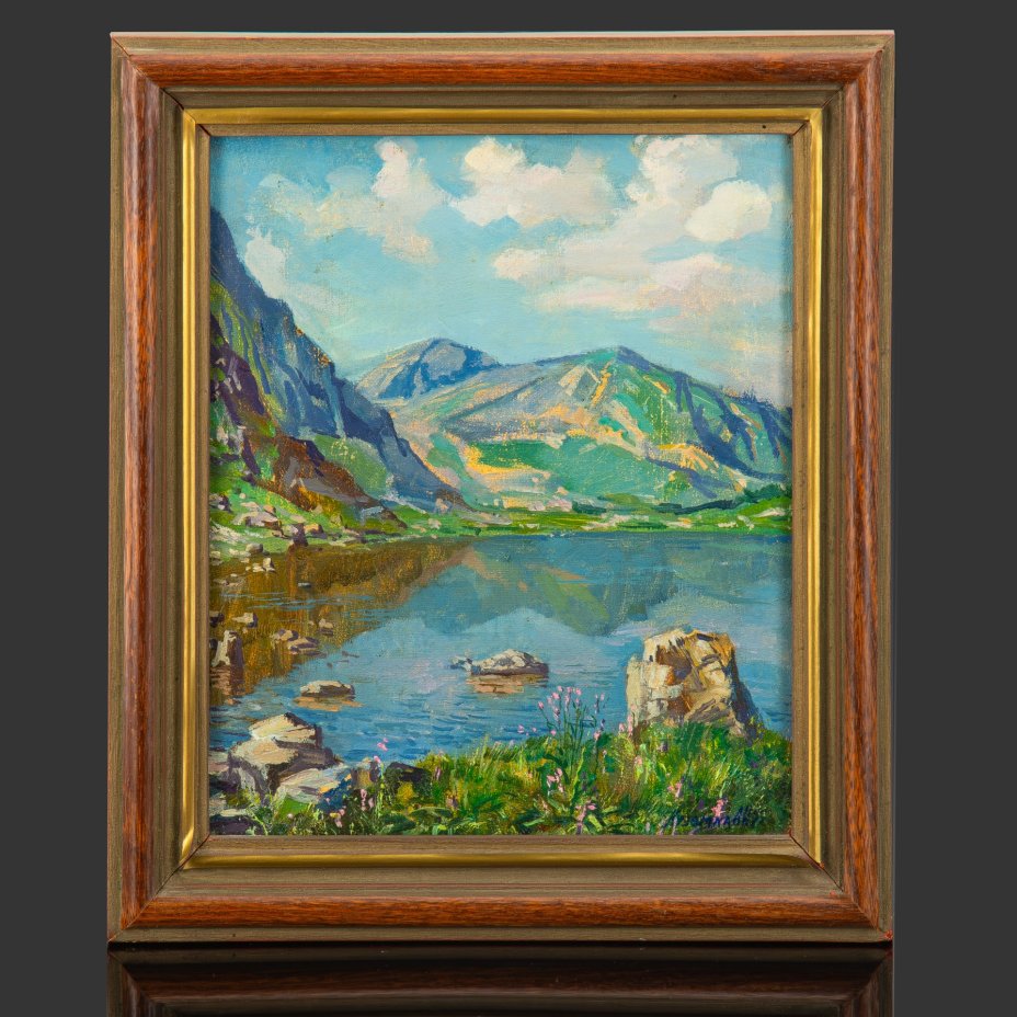 Картина "Горное озеро", художник А.Н. Кузёмка, член Союза художников России, заслуженный деятель искусств Кубани