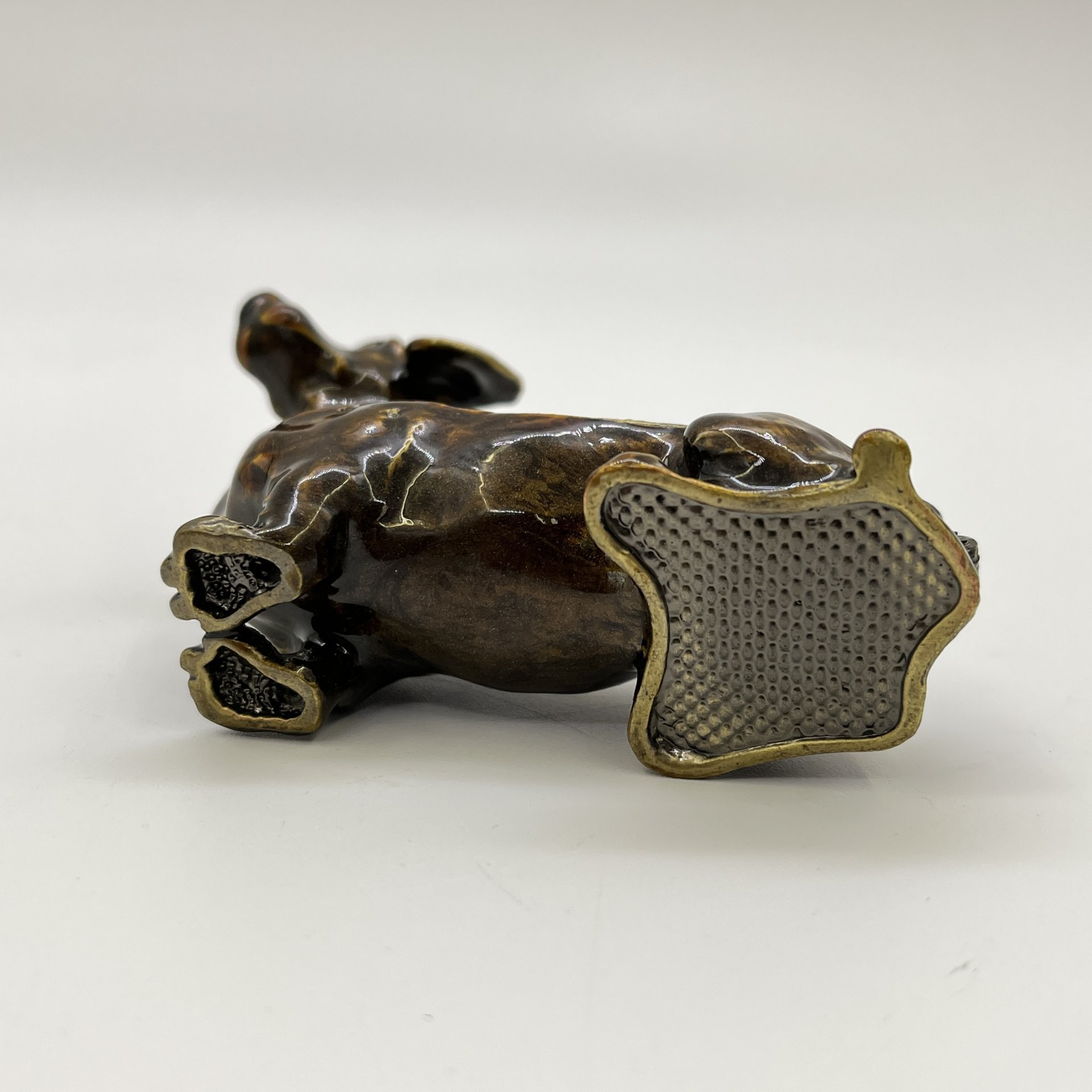 Статуэтка (шкатулка) "Такса", сплав металлов, стразы, Европа, 2000-2010 гг.