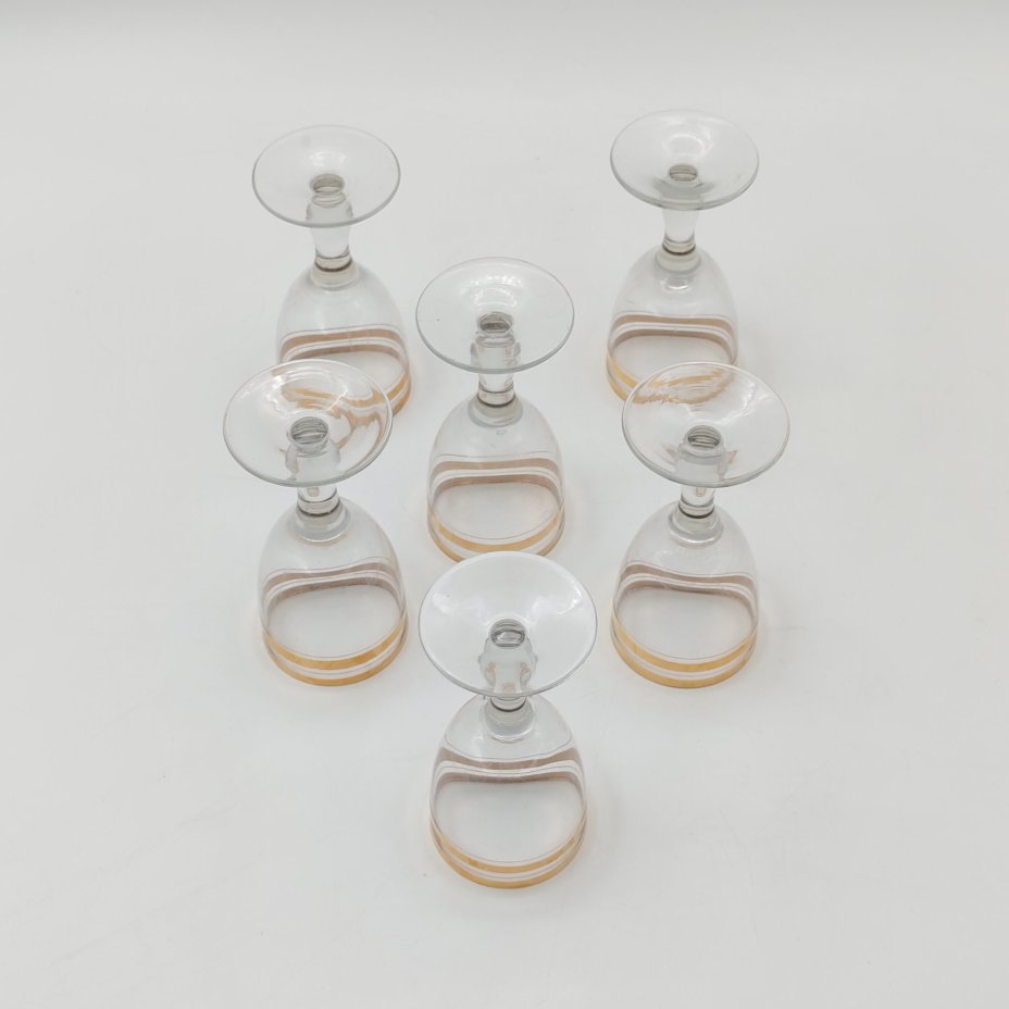 Набор рюмок с золотой каймой на 6 персон