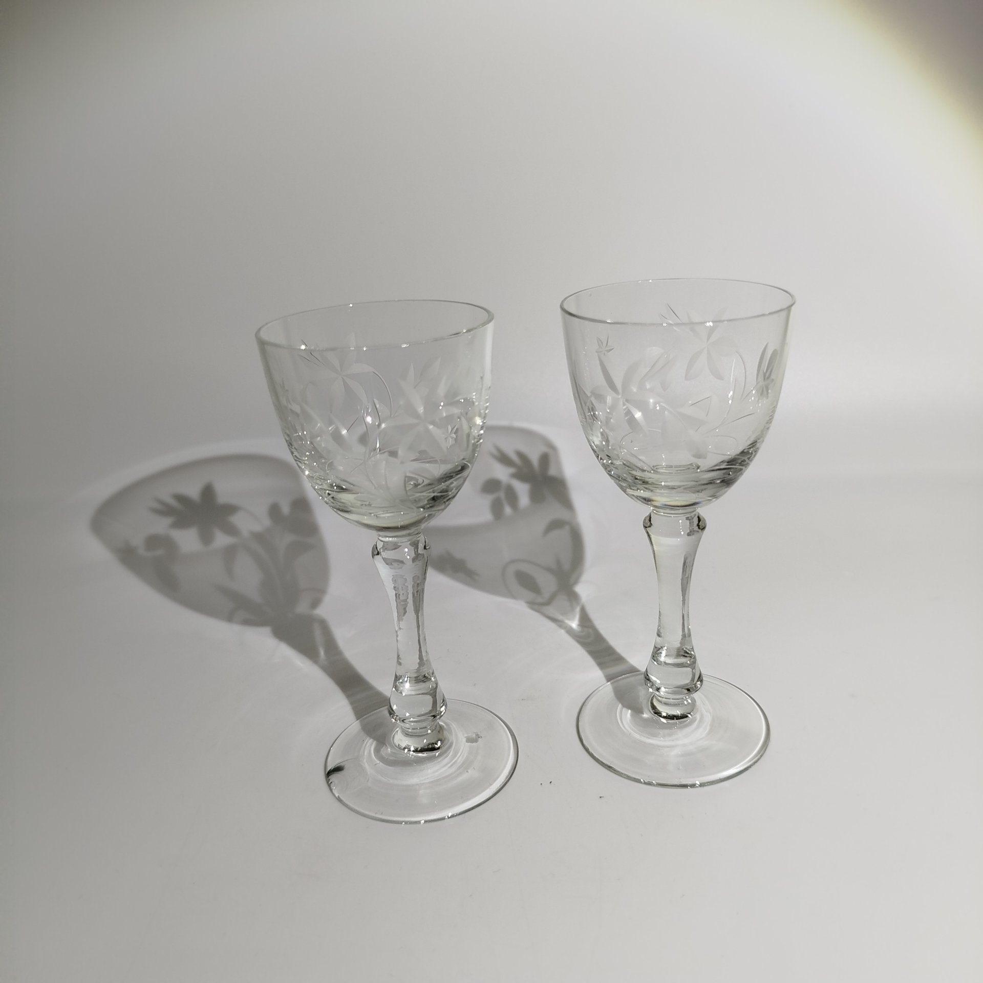 Пара рюмок, хрусталь, СССР, 1950-1970 гг.