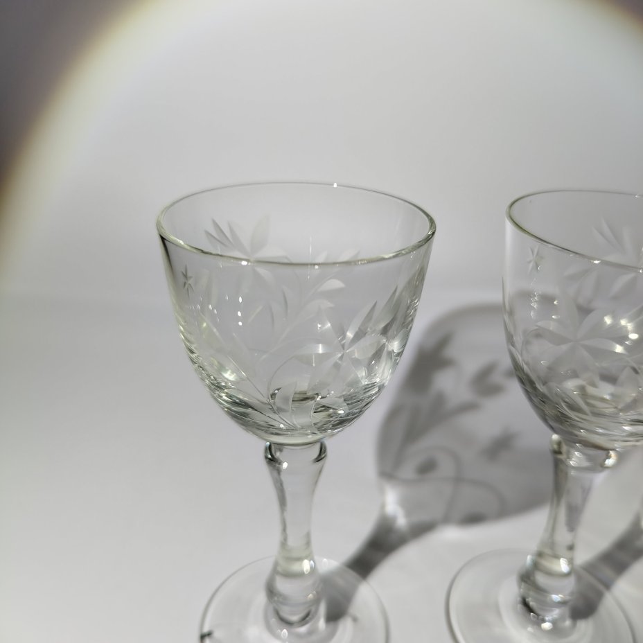 Пара рюмок, хрусталь, СССР, 1950-1970 гг.
