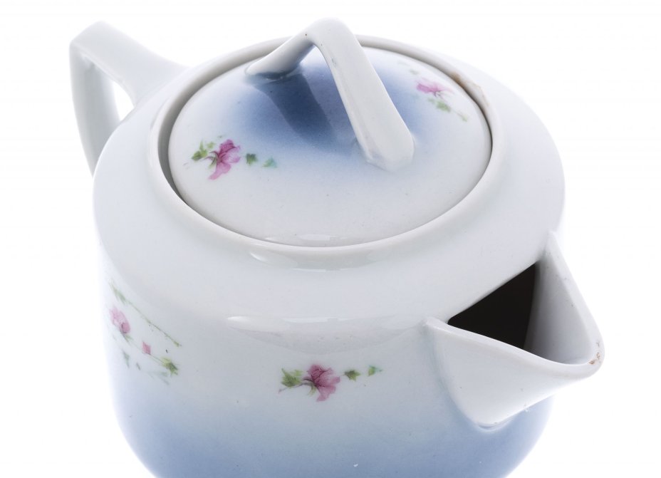 Молочник с цветочным декором, фарфор, деколь, Российская Империя, 1900-1917гг