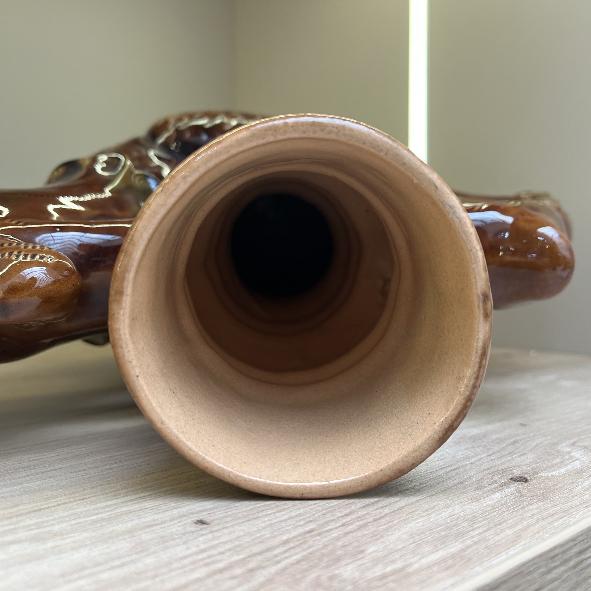 Кувшин "Петух", керамика, поливы, Скопинская керамика, СССР, 1980-1990 гг.