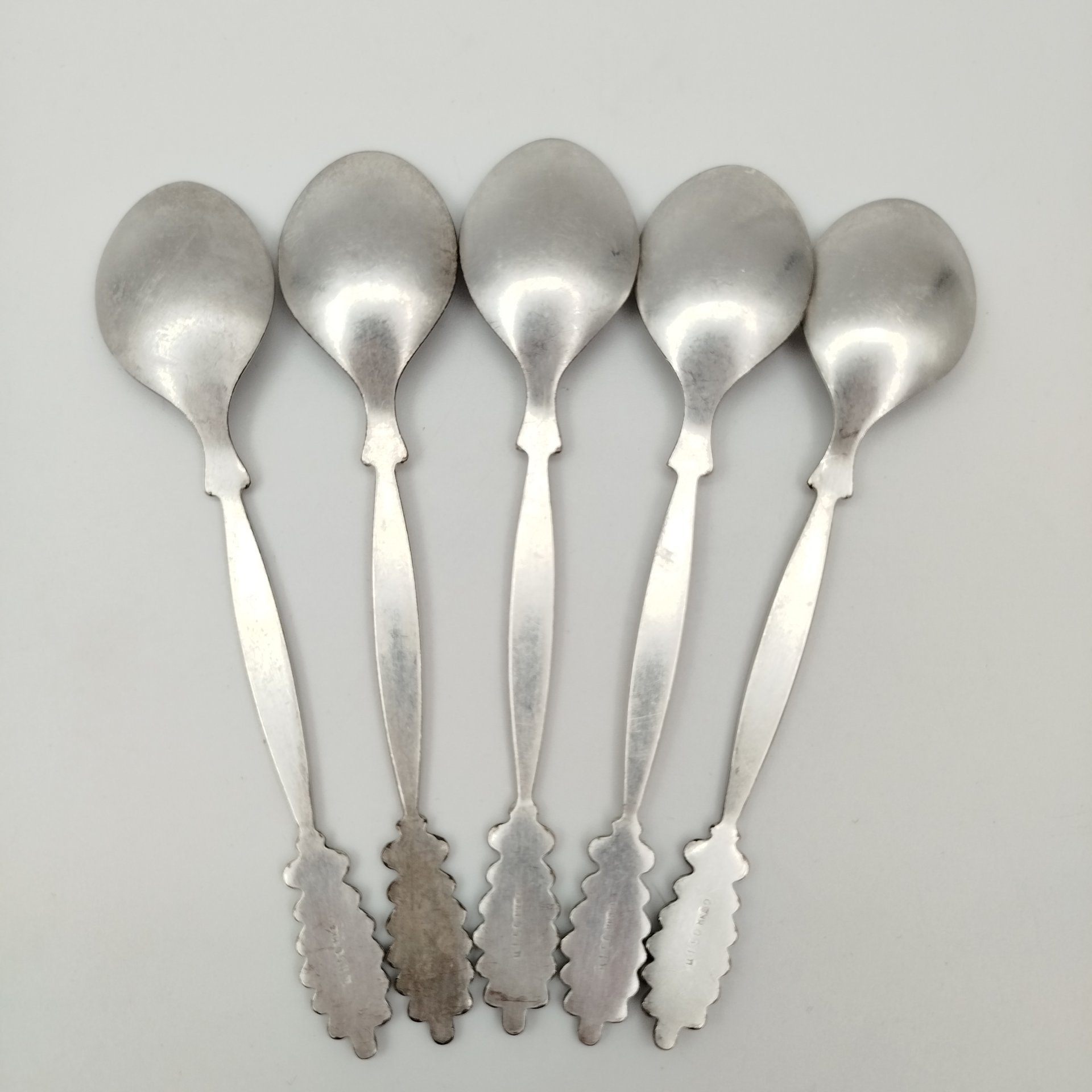 Набор из 5-ти кофейных ложек с фигурной ручкой в виде колоска