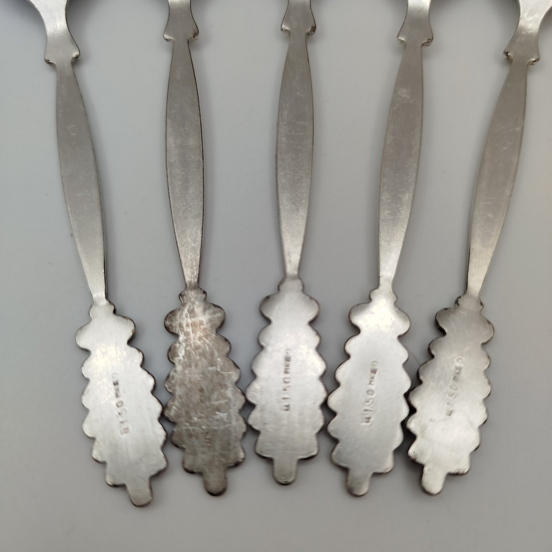 Набор из 5-ти кофейных ложек с фигурной ручкой в виде колоска