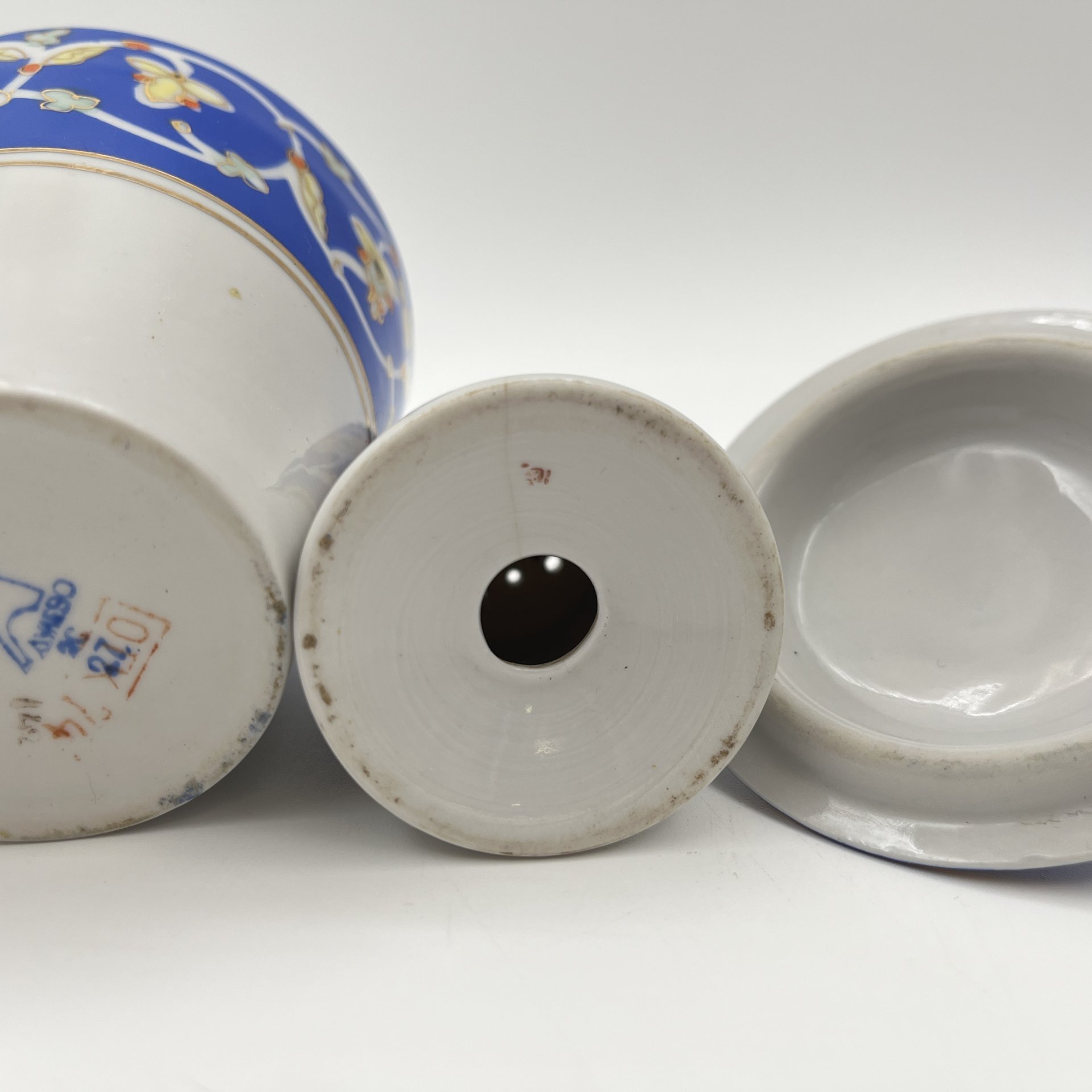 Горчичница и солонка, фарфор, крытье, роспись, золочение, Дулевский фарфоровый завод (Дулёво), СССР, 1968-1991 гг.