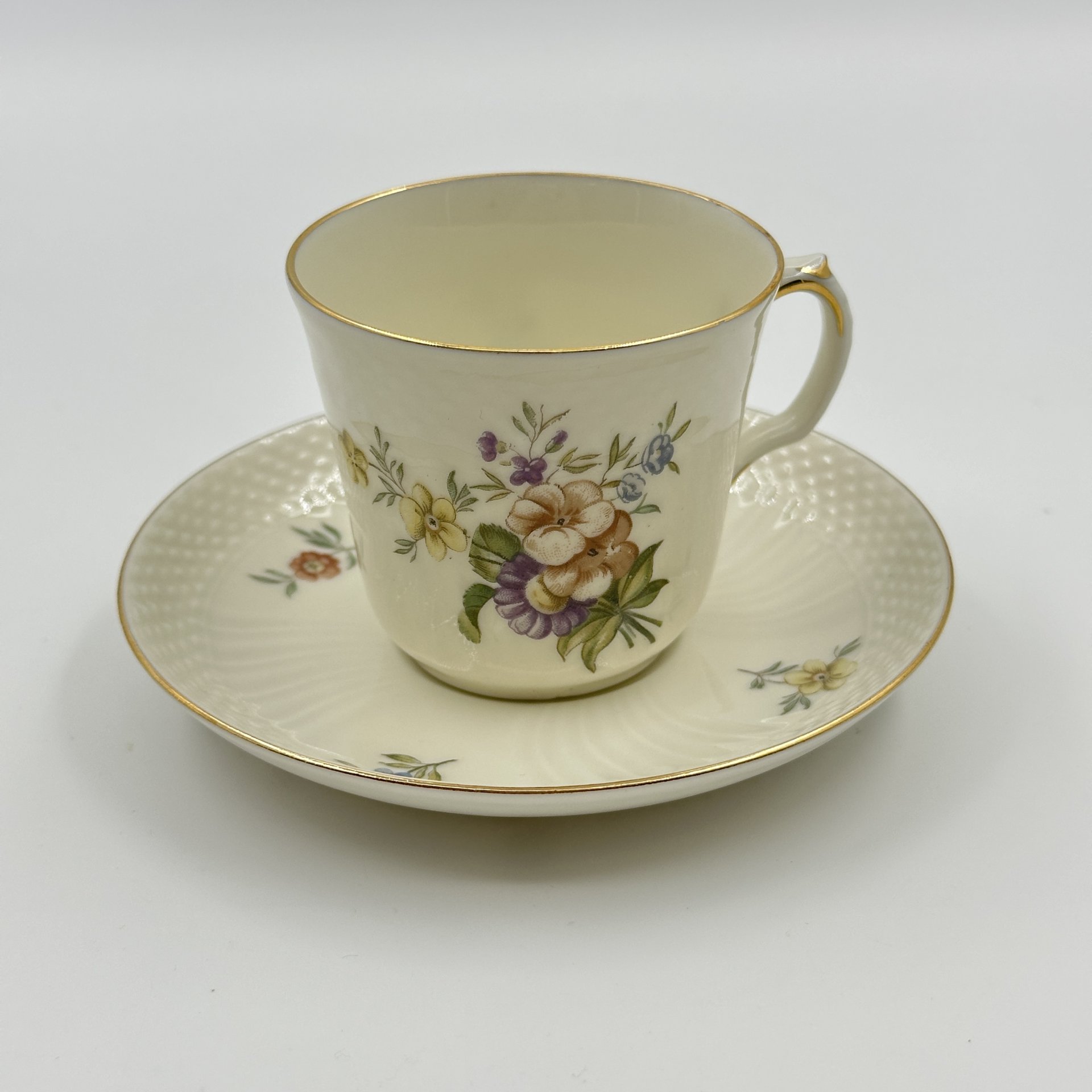 Пара кофейная с цветочным декором, Royal Copenhagen
