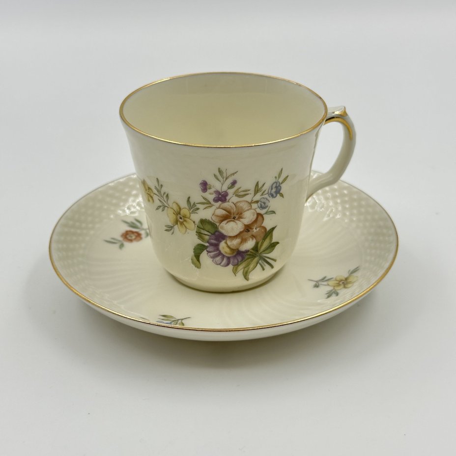 Пара кофейная с цветочным декором, Royal Copenhagen