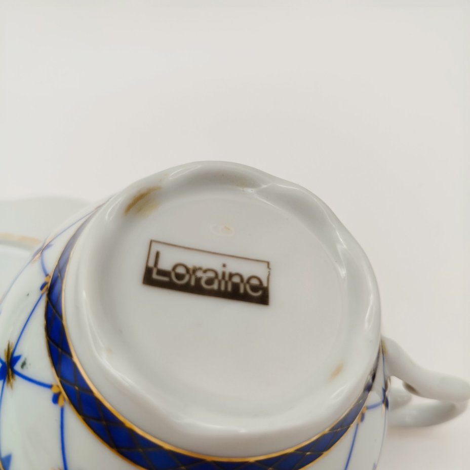 Пара чайная в стиле "Кобальтовой сетки", Loraine