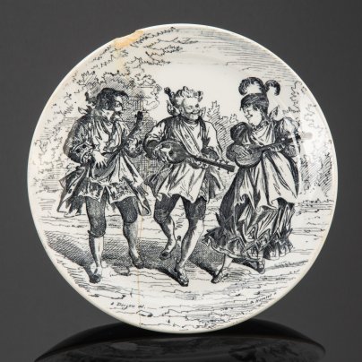 Тарелка декоративная юмористическая "Nos marins" ("Наши моряки"), фаянс, роспись, Creil et Montereau