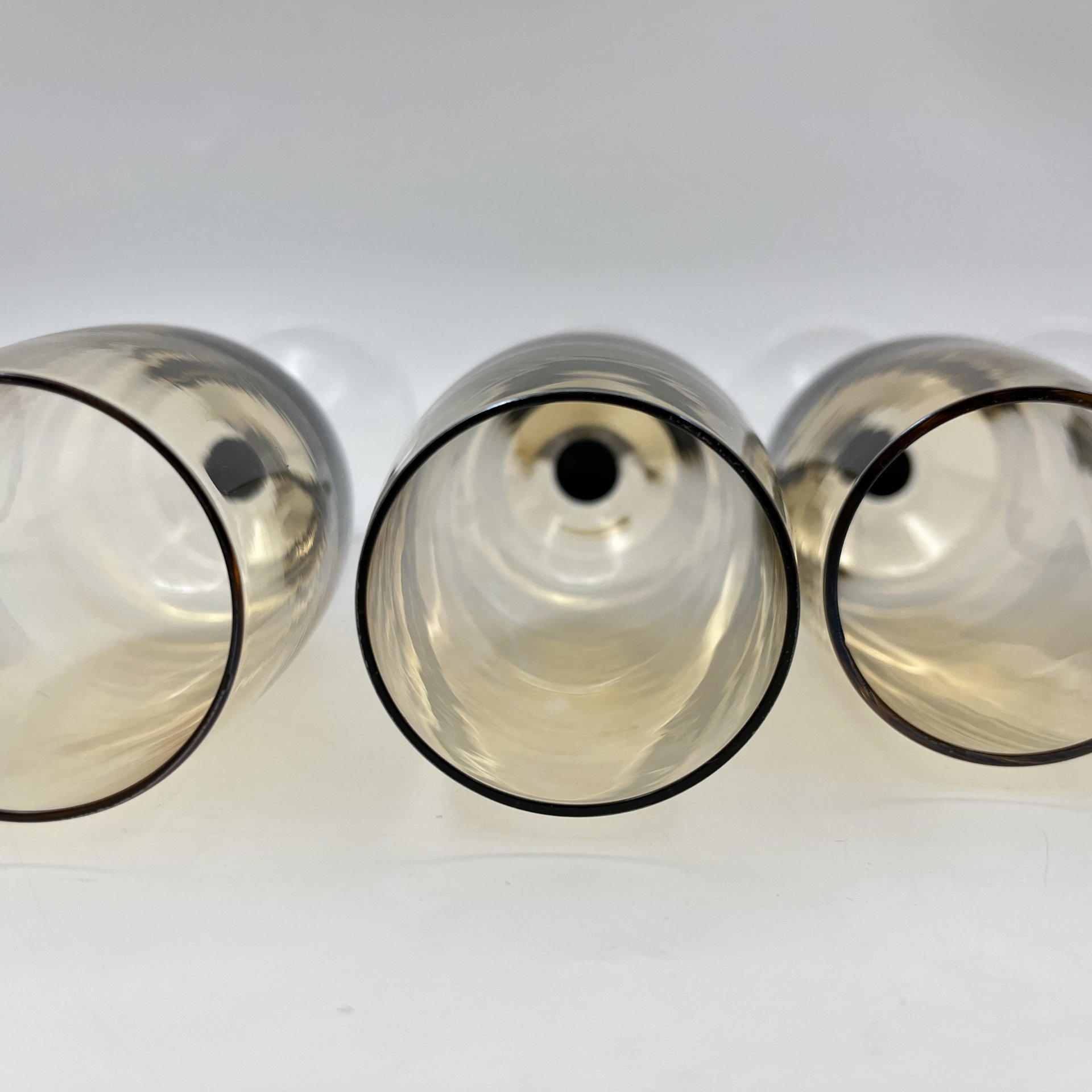 Набор фужеров для шампанского на 5 персон, хрусталь, гранение, Стеклозавод «Неман», СССР, 1970-1990 гг.