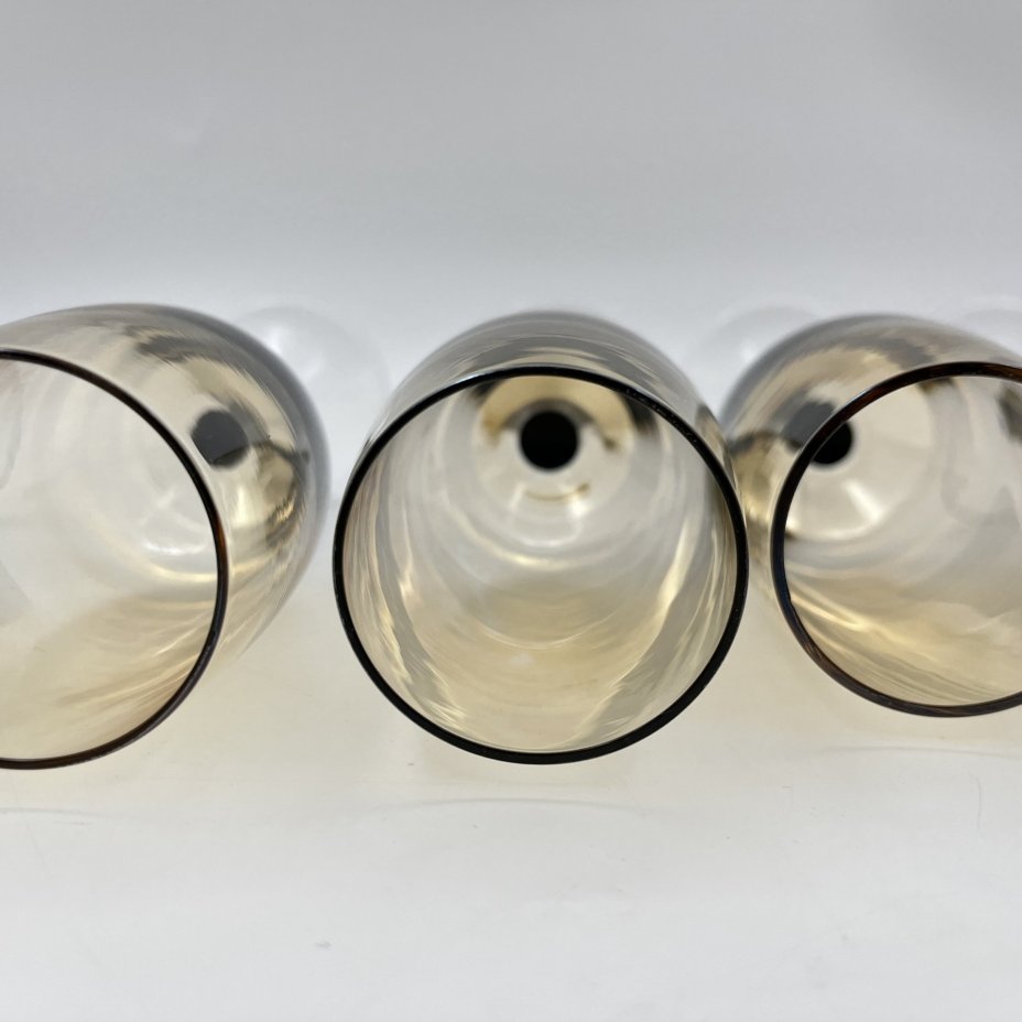 Набор фужеров для шампанского на 5 персон, хрусталь, гранение, Стеклозавод «Неман», СССР, 1970-1990 гг.