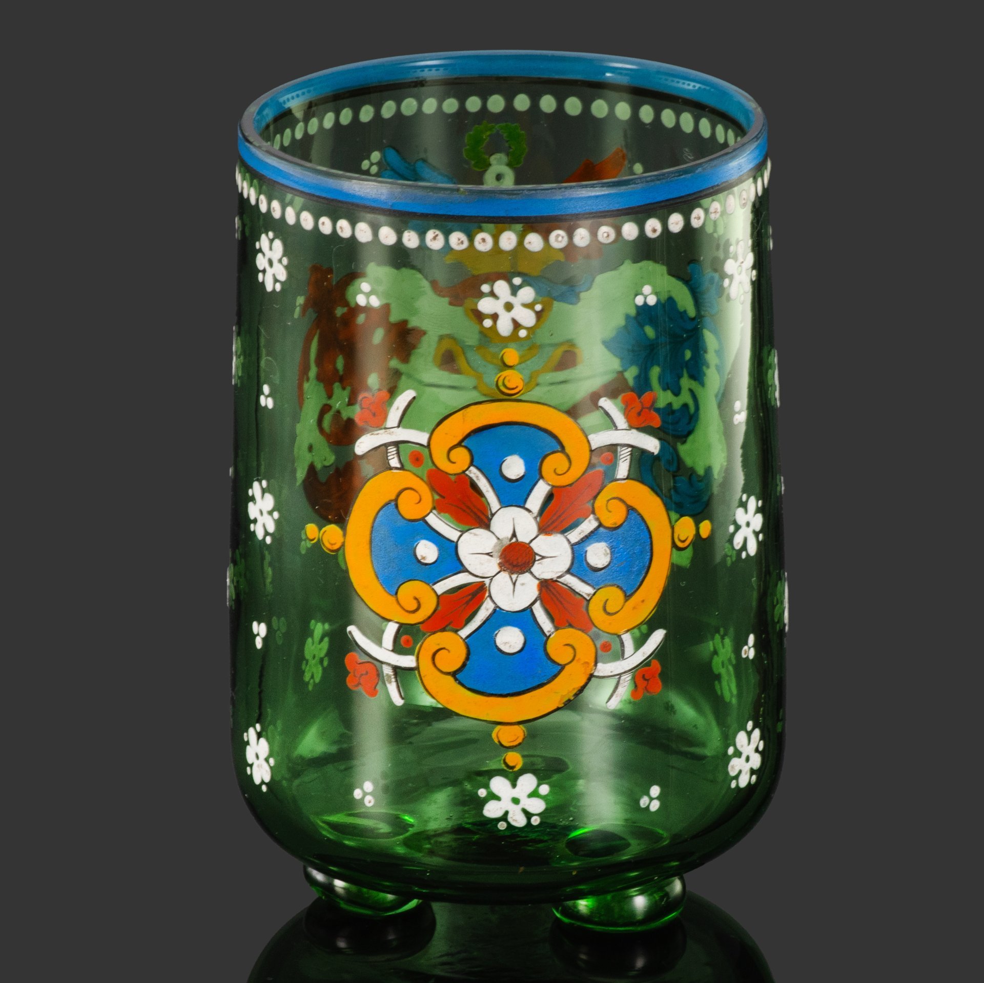 Стакан с гербом, стекло, роспись эмалями, Германия, 1860-1890 гг.