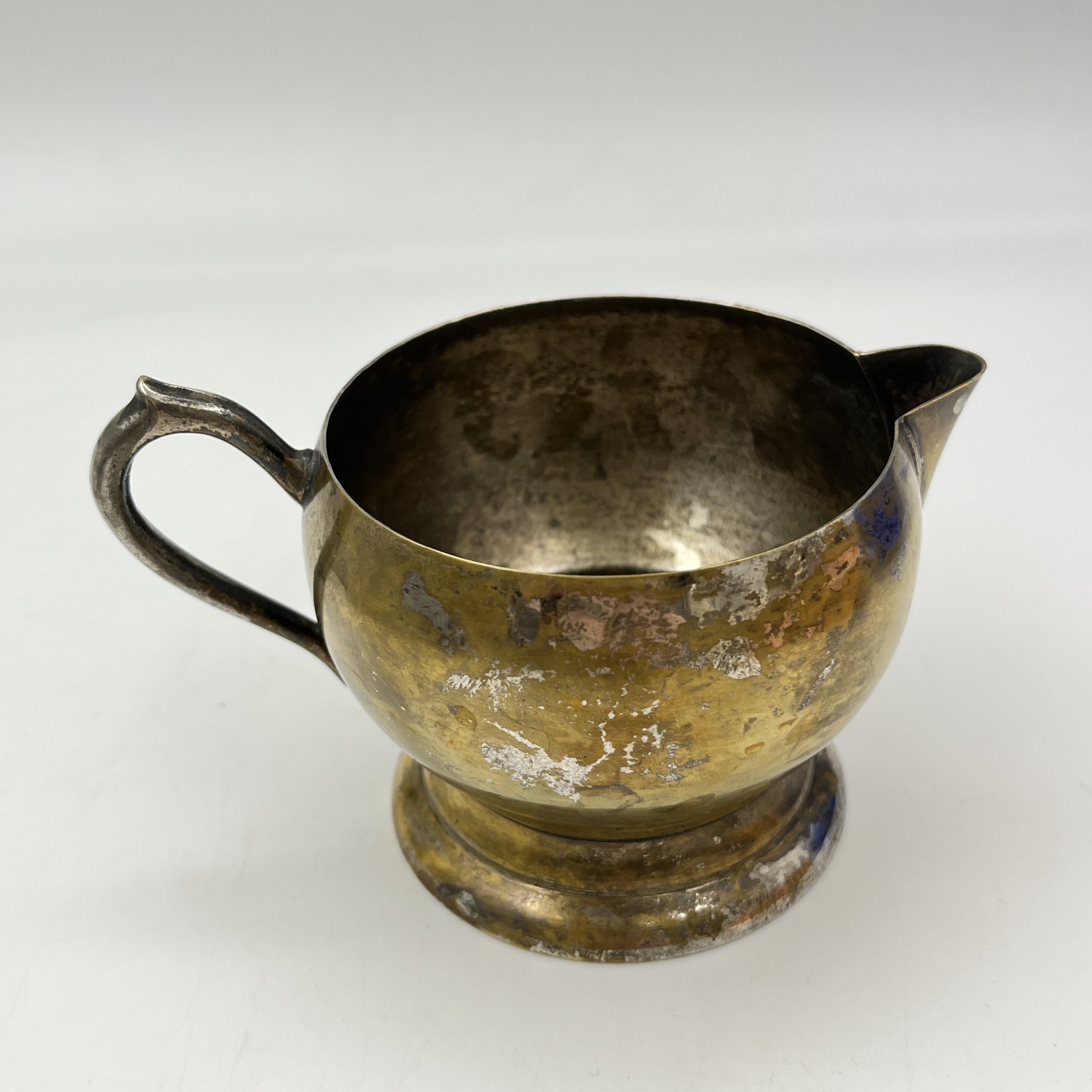 Молочник лаконичной формы, "Permabrite", металл, серебрение, Италия, 1950-1980 гг.