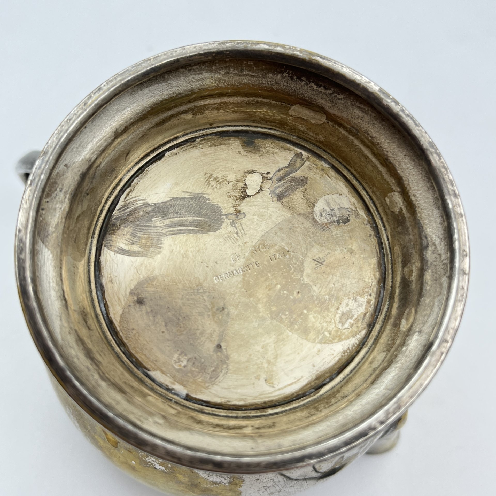 Молочник лаконичной формы, "Permabrite", металл, серебрение, Италия, 1950-1980 гг.