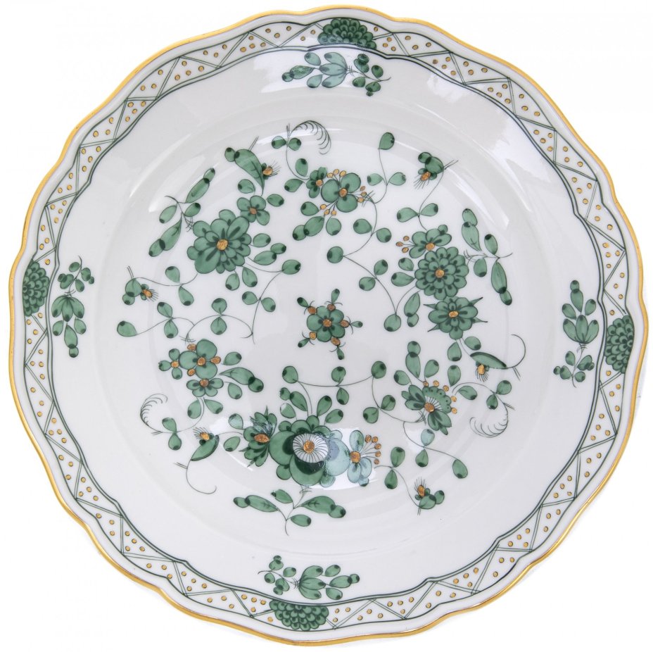 Трио чайное с флоральным узором, фарфор, роспись, мануфактура "Мейсен" (Meissen), Германия, 1934-1945 гг., Meissen (Мейсенский фарфор)