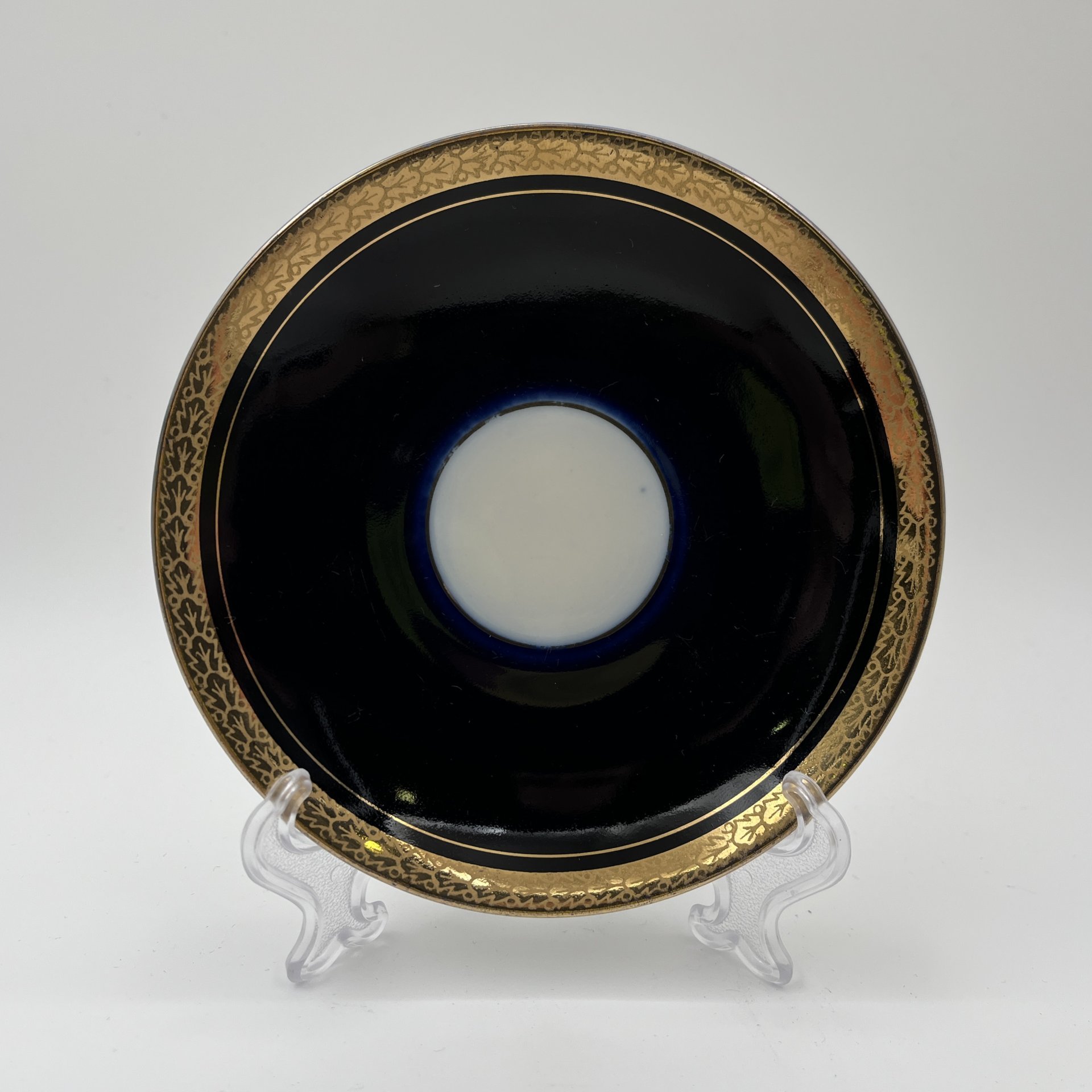 Пара кофейная, фарфор, крытье кобальтом, золочение, Ленинградский фарфоровый завод (ЛФЗ), СССР, 1970-1990 гг.