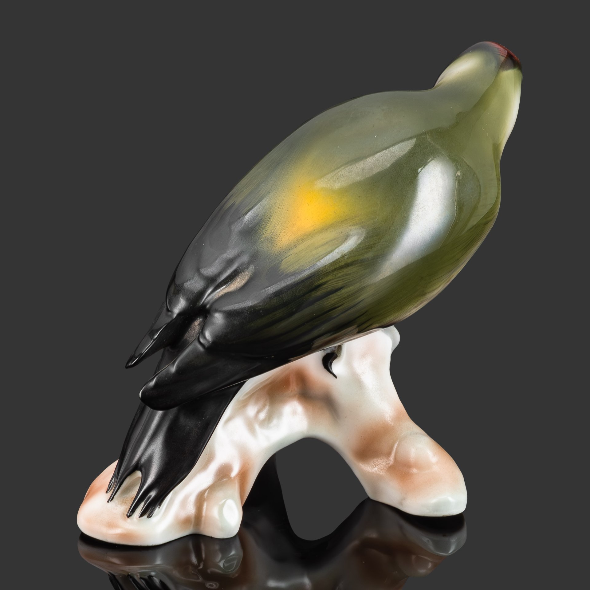 Статуэтка "Дятел", фарфор, роспись, Lichte Porzellan (Лихте), Германия, 1949-1965 гг.