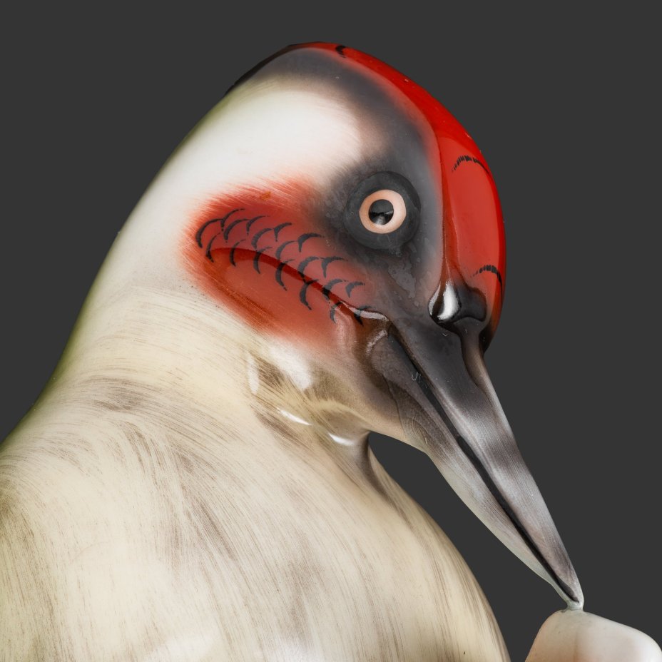 Статуэтка "Дятел", фарфор, роспись, Lichte Porzellan (Лихте), Германия, 1949-1965 гг.