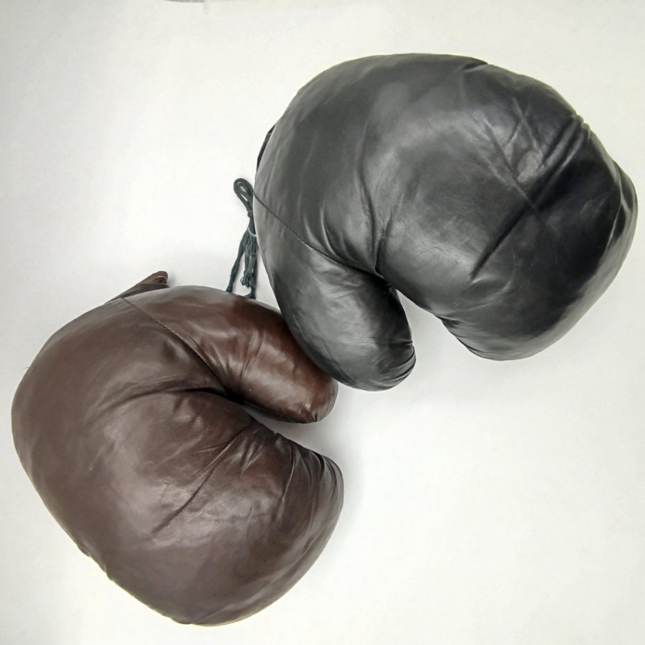 Перчатки боксёрские, кожа, текстиль