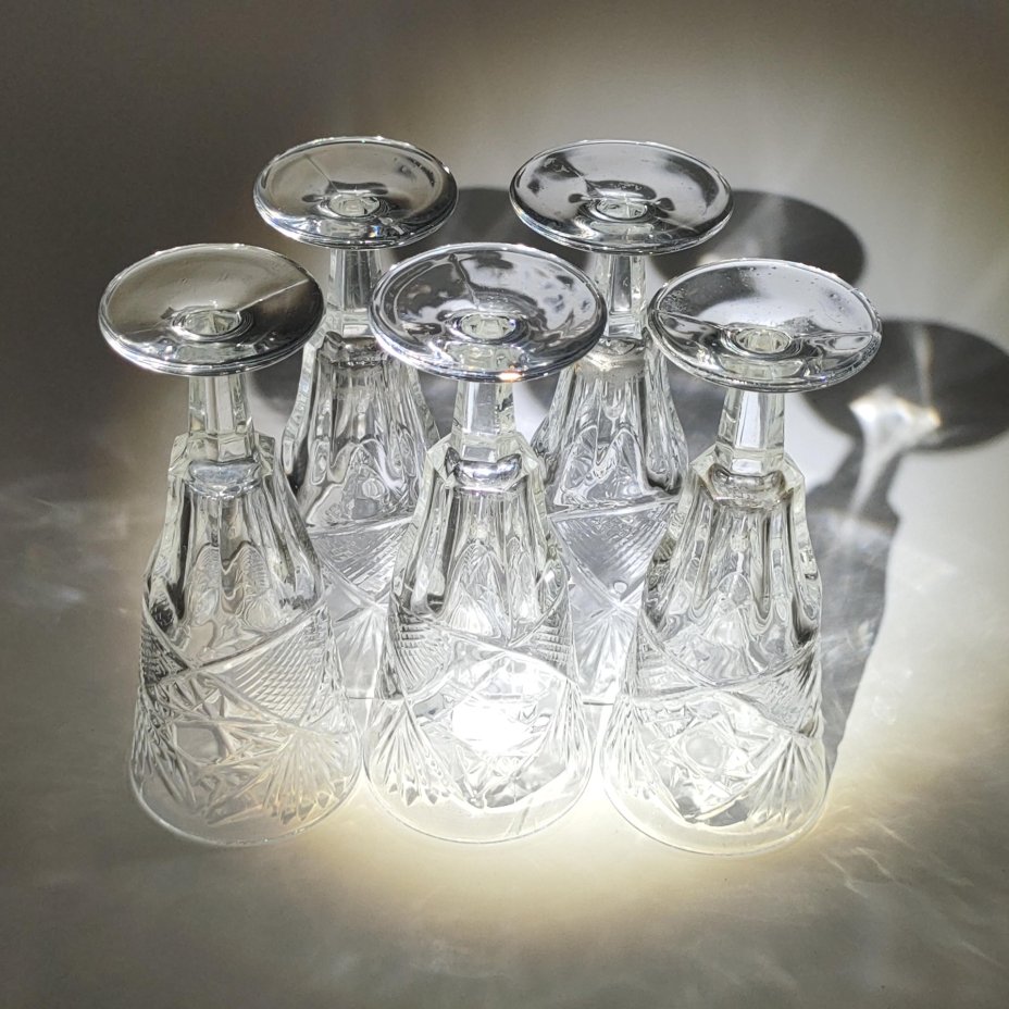 Набор из 5-ти лафитников с резным декором