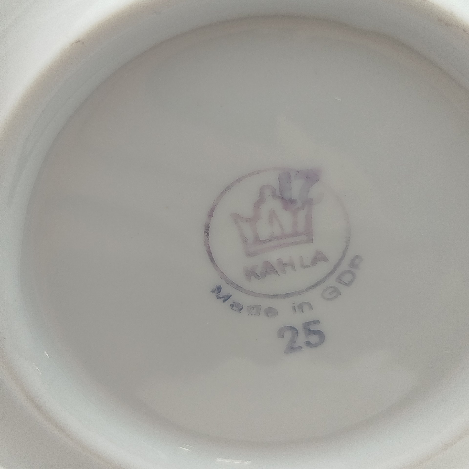 Набор из 6-ти розеток "Мадонна", фарфор, деколь, золочение, люстр, Kahla, ГДР, 1968-1987 гг.