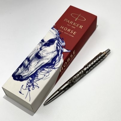 Шариковая ручка "Лошадь" в коробке, Parker, нержавеющая сталь