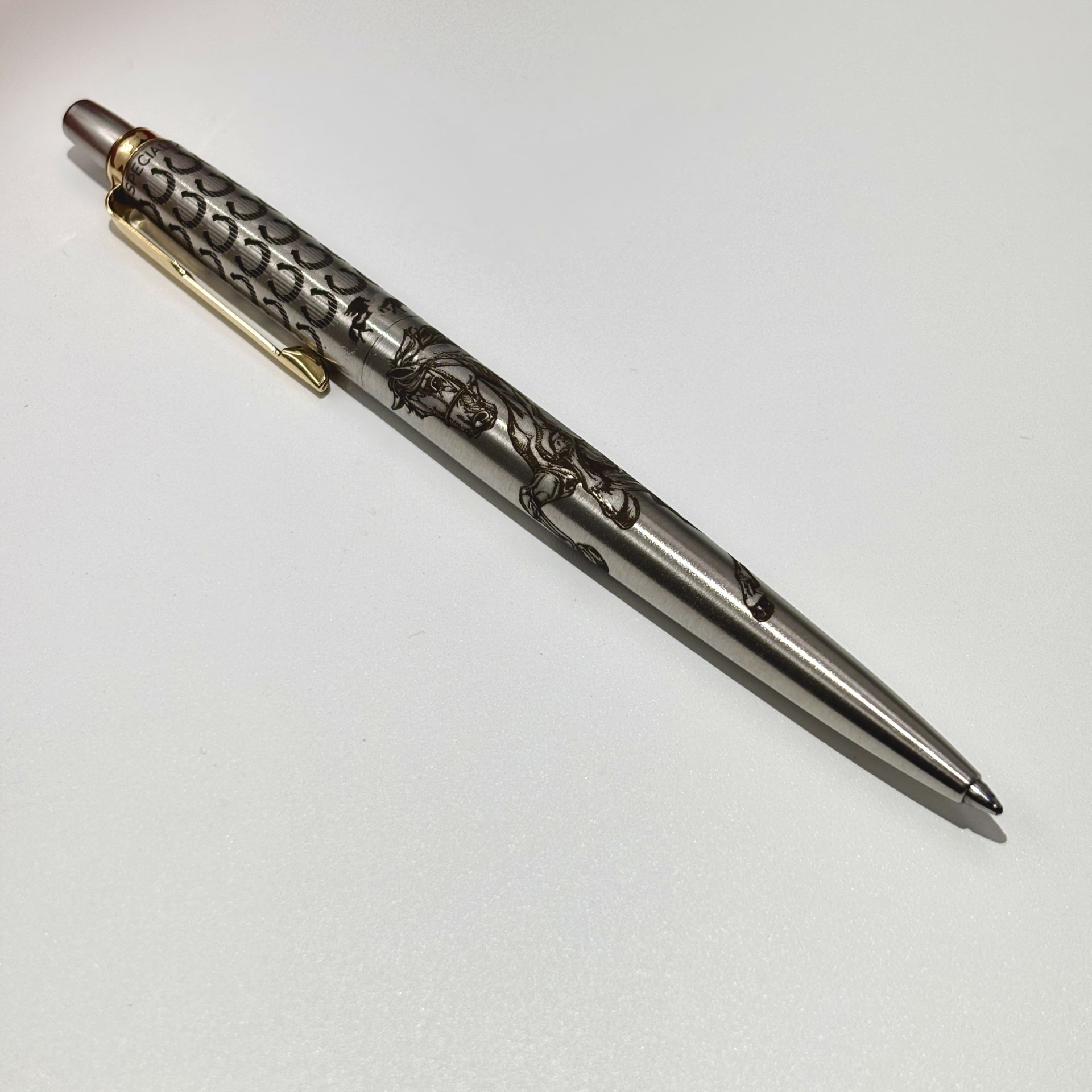 Шариковая ручка "Лошадь" в коробке, Parker, нержавеющая сталь