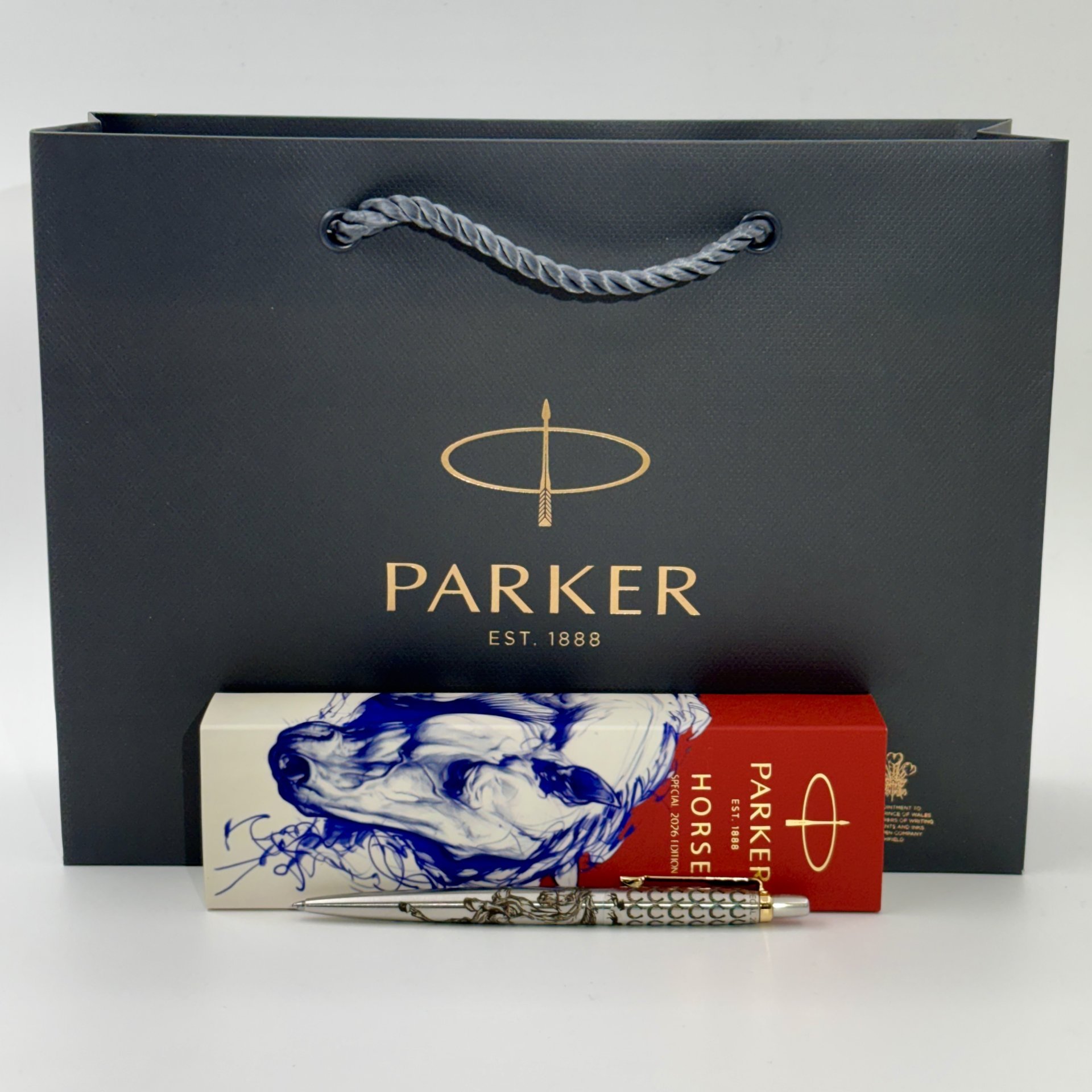 Шариковая ручка "Лошадь" в коробке, Parker, нержавеющая сталь