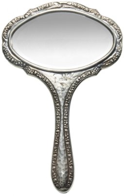 Зеркало антикварное, серебро 800 пр., фирма "Gebrüder Kühn", Германия, 1860-1920 гг.