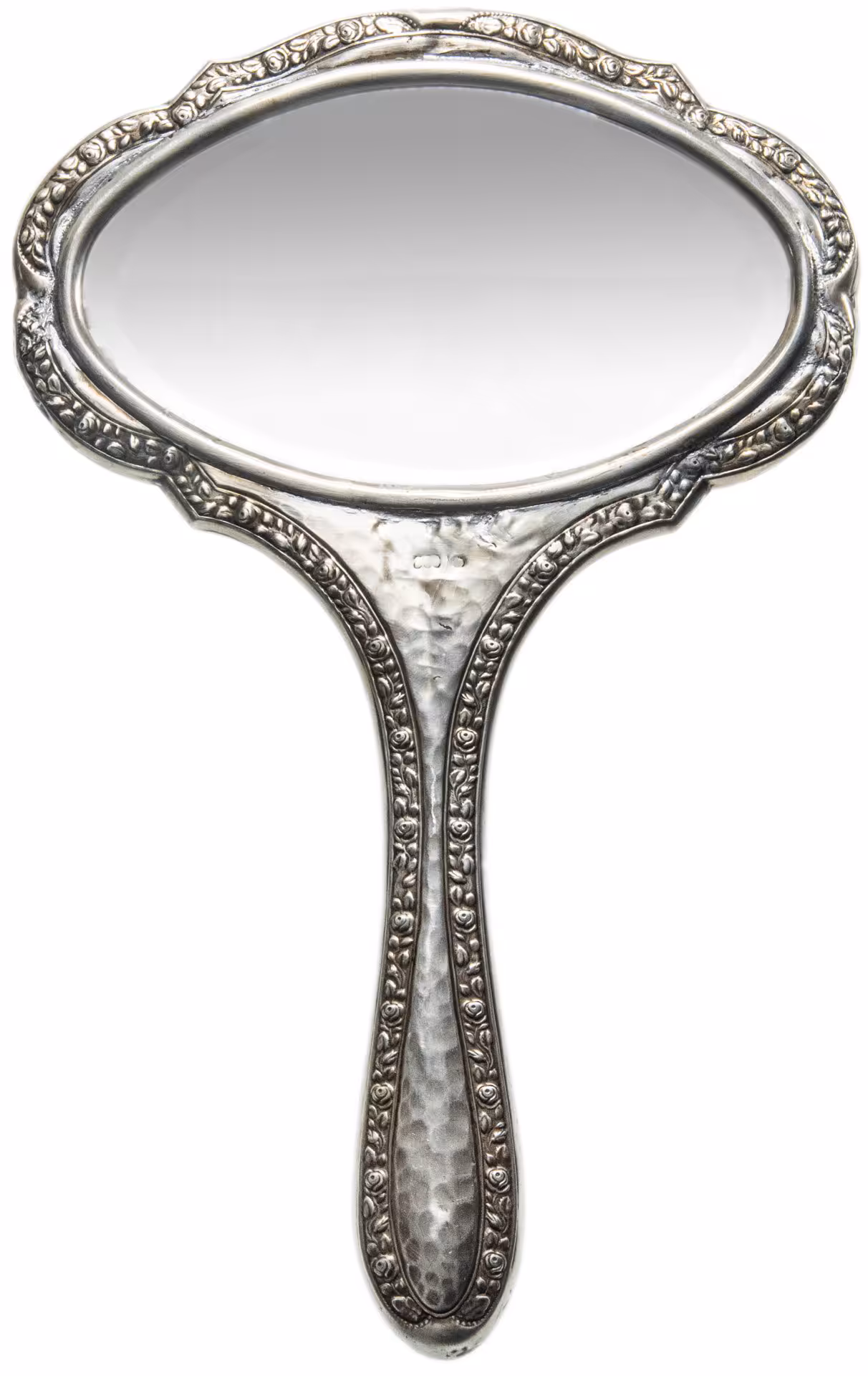 Зеркало антикварное, серебро 800 пр., фирма "Gebrüder Kühn", Германия, 1860-1920 гг.