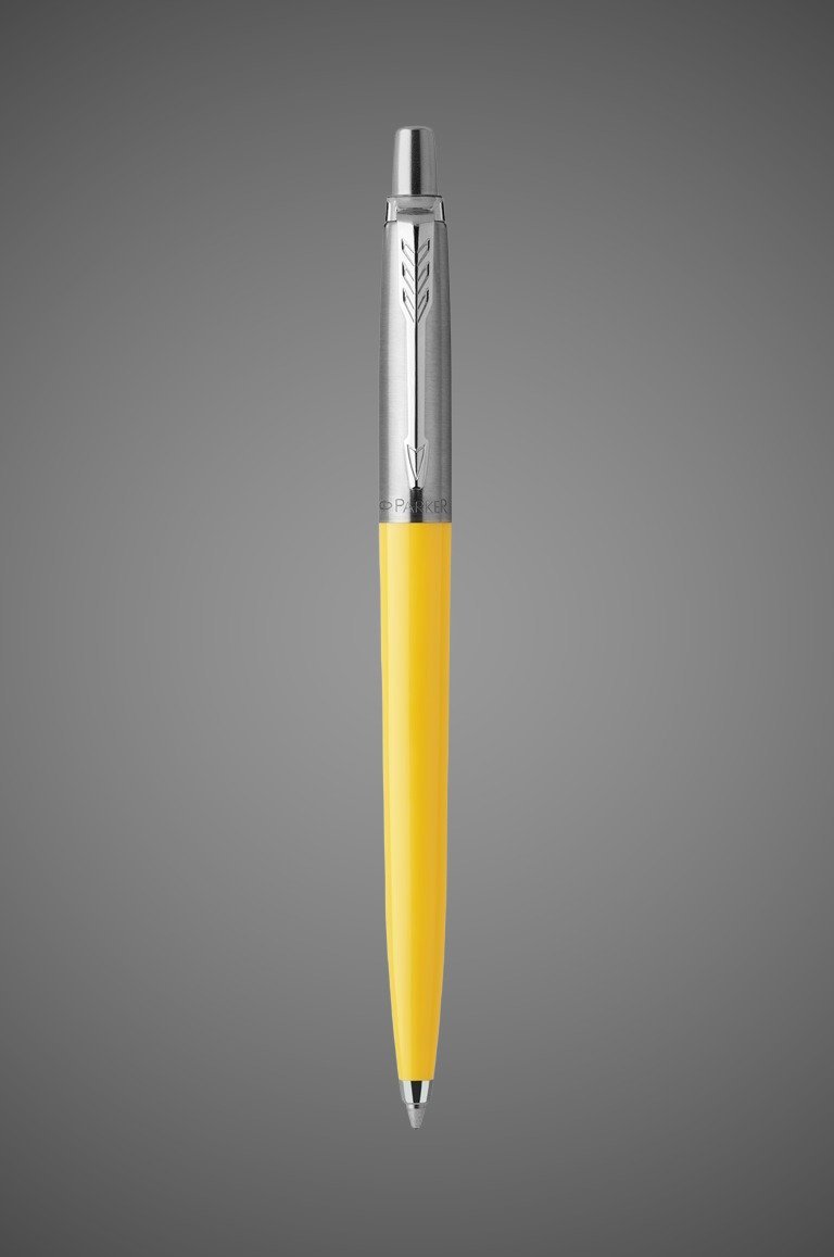 Шариковая ручка Parker Jotter ORIGINALS YELLOW CT, стержень: Mblue ЭКО-УПАКОВКА, Металлы: нержавеющая сталь, пластик