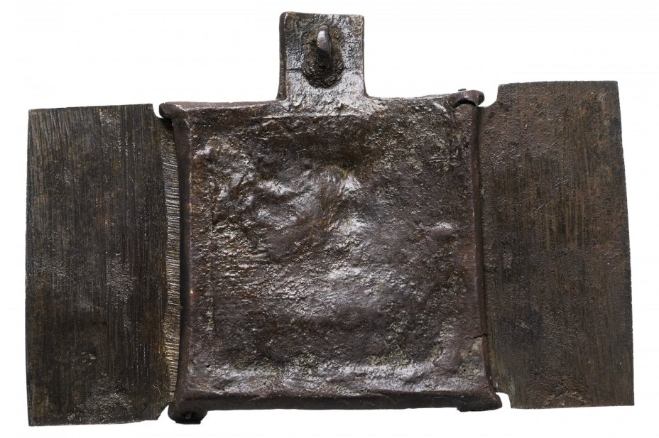 Складень  "Священномученик Антипа", бронза, Российская Империя, 1800-1900 гг.