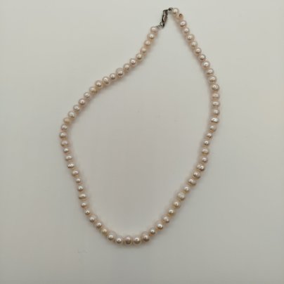 Бусы винтажные, металл, речной жемчуг, Азия, 1990-2000 гг.