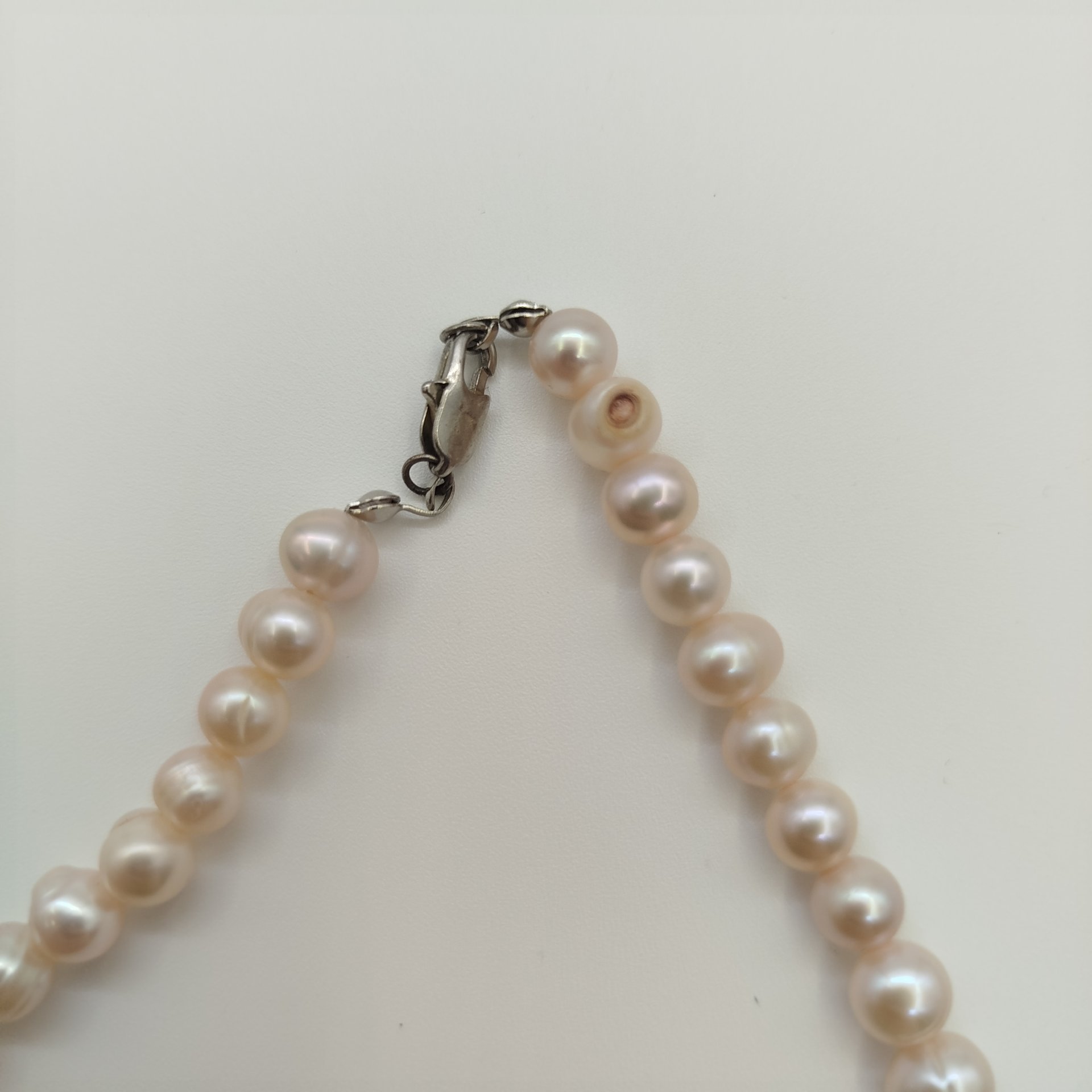 Бусы винтажные, металл, речной жемчуг, Азия, 1990-2000 гг.