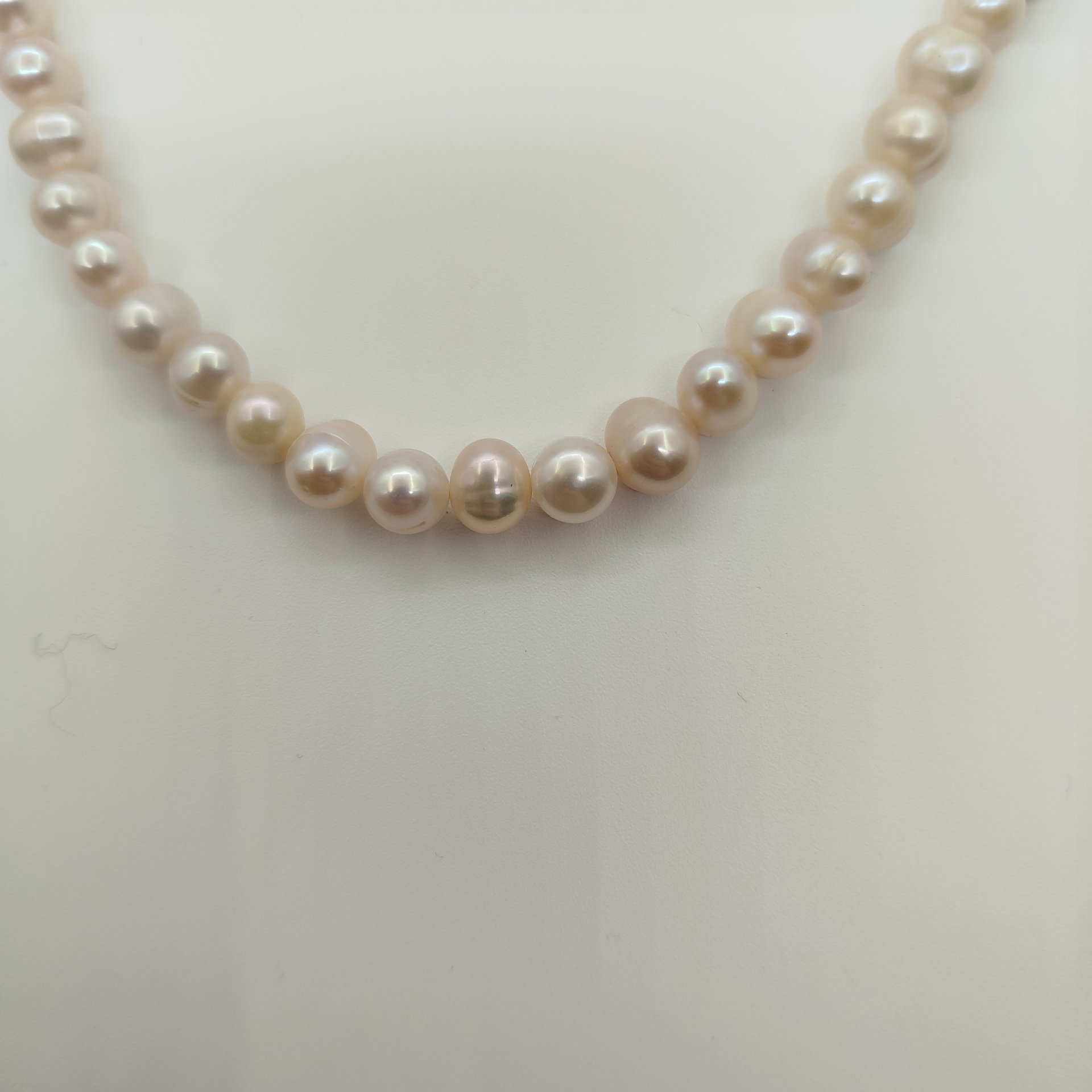 Бусы винтажные, металл, речной жемчуг, Азия, 1990-2000 гг.