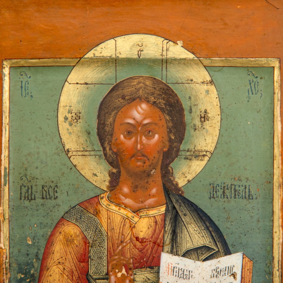 Икона "Господь Вседержитель" ("Господь Пантократор"), (доска с двойным ковчегом)