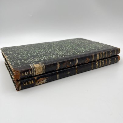 Тэн, И. "Происхождение современной Франции", пер. с франц.; под ред. А.В. Швырова., тома 2 и 4, бумага, печать, полукожаный переплёт, золочение, Издательство «Наука», Российская империя, 1907 г.