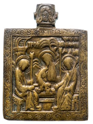 Икона "Троица Ветхозаветная" XVIII в.