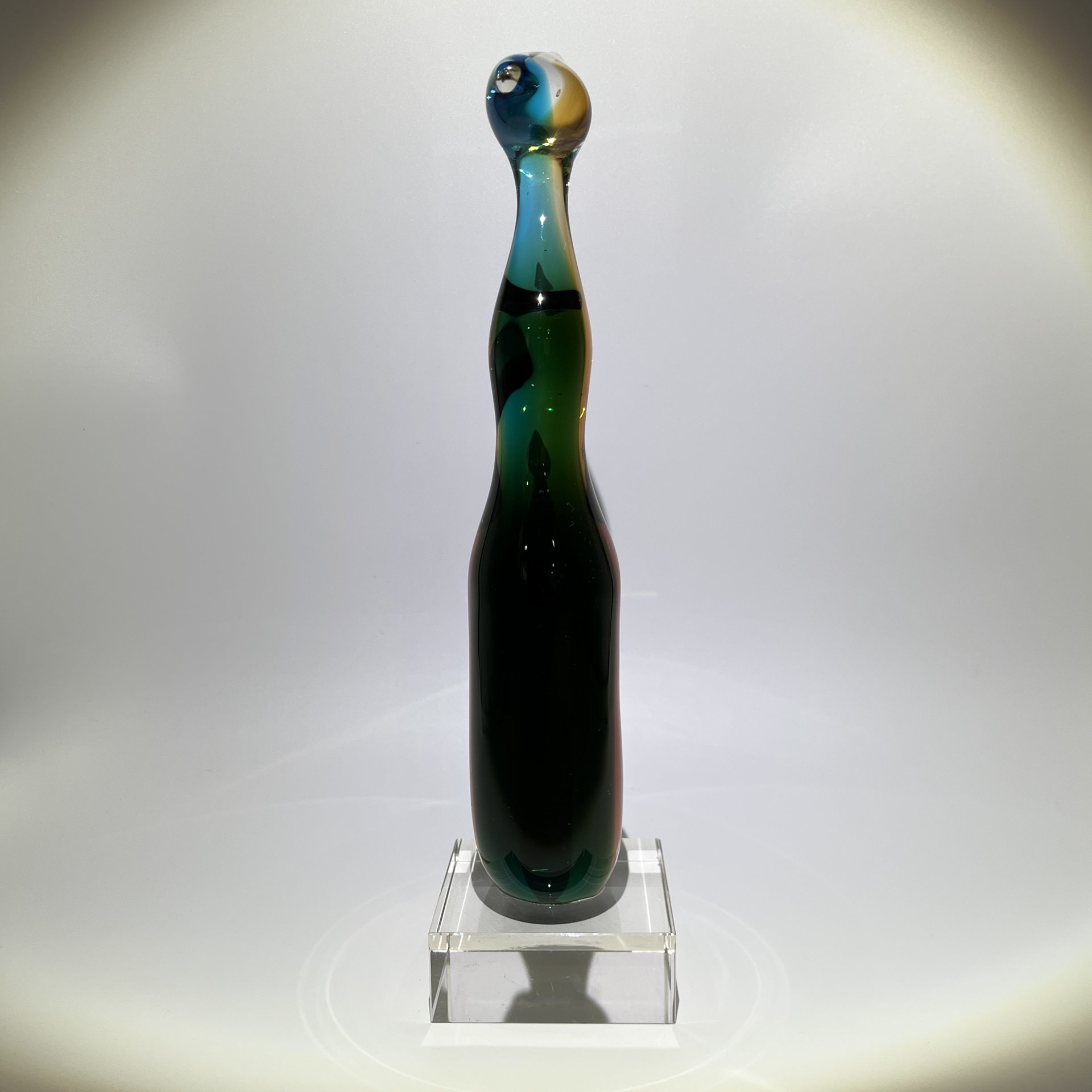 Статуэтка "Кошка", стекло, гутная техника, Муранское стекло, Италия, 1980-2000 гг.