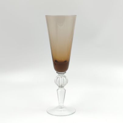 Бокал (фужер) на фигурной ножке, цветное стекло, Гусевской хрустальный завод (Гусь-Хрустальный), СССР, 1970-1990 гг.