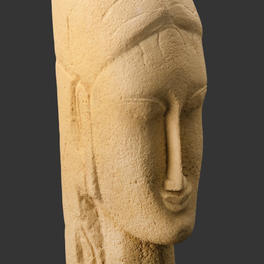 Скульптура "Женская голова", репродукция работы Амадео Модильяни (1884-1920), производство Музея Лувра