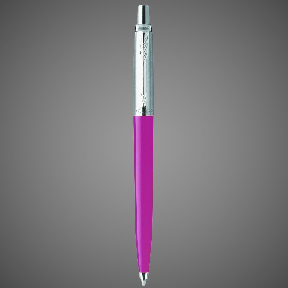 Шариковая ручка Parker Jotter ORIGINALS MAGENTA, стержень: Mblue ЭКО-УПАКОВКА, Металлы: нержавеющая сталь, пластик
