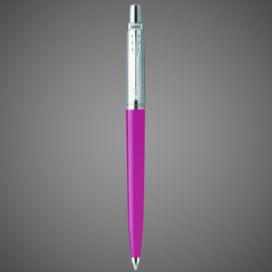 Шариковая ручка Parker Jotter ORIGINALS MAGENTA, стержень: Mblue ЭКО-УПАКОВКА, Металлы: нержавеющая сталь, пластик