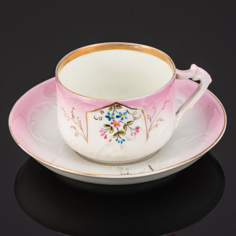 Чайная пара с цветочным декором