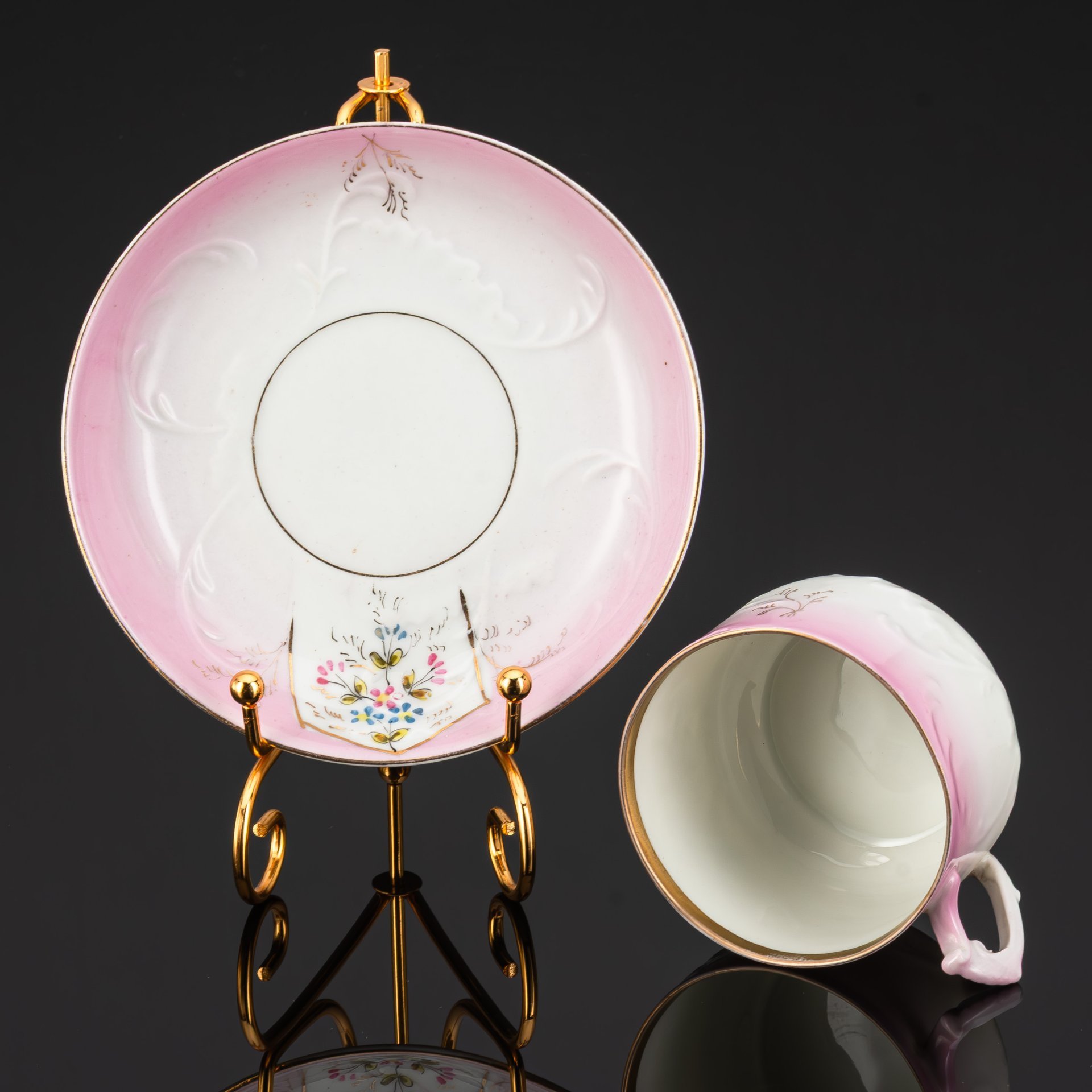 Чайная пара с цветочным декором