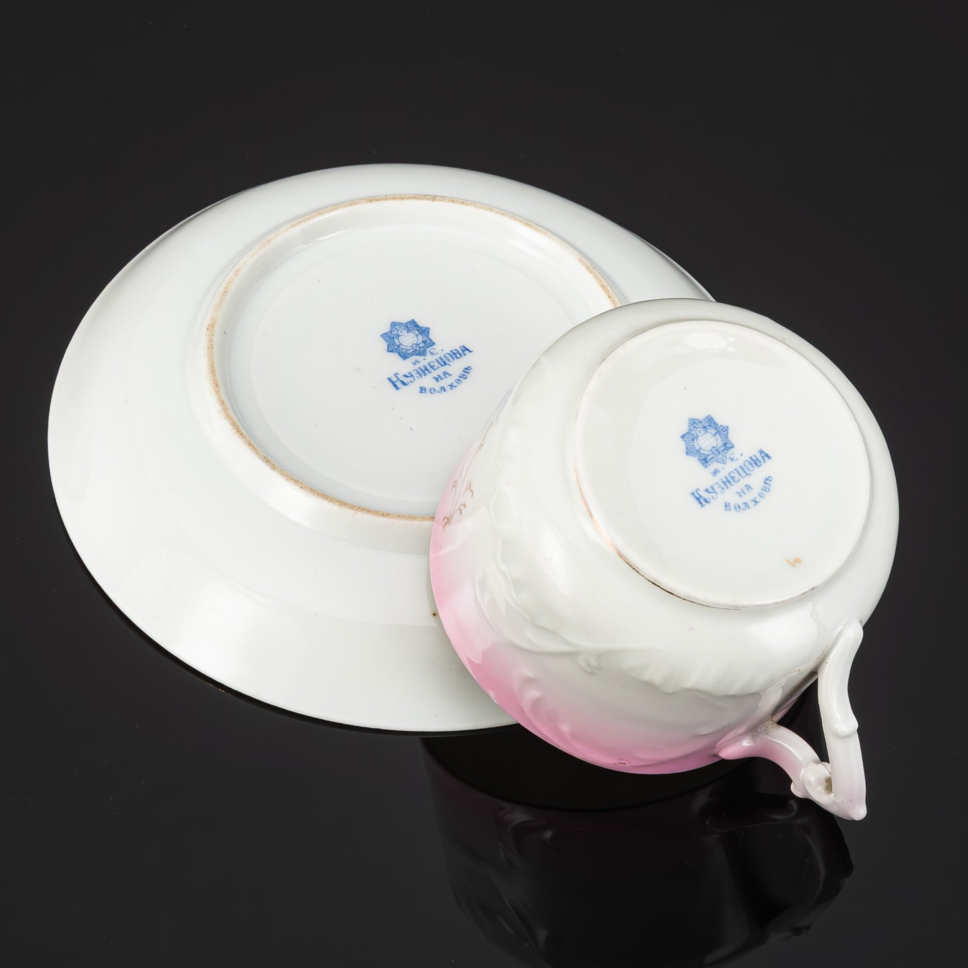 Чайная пара с цветочным декором